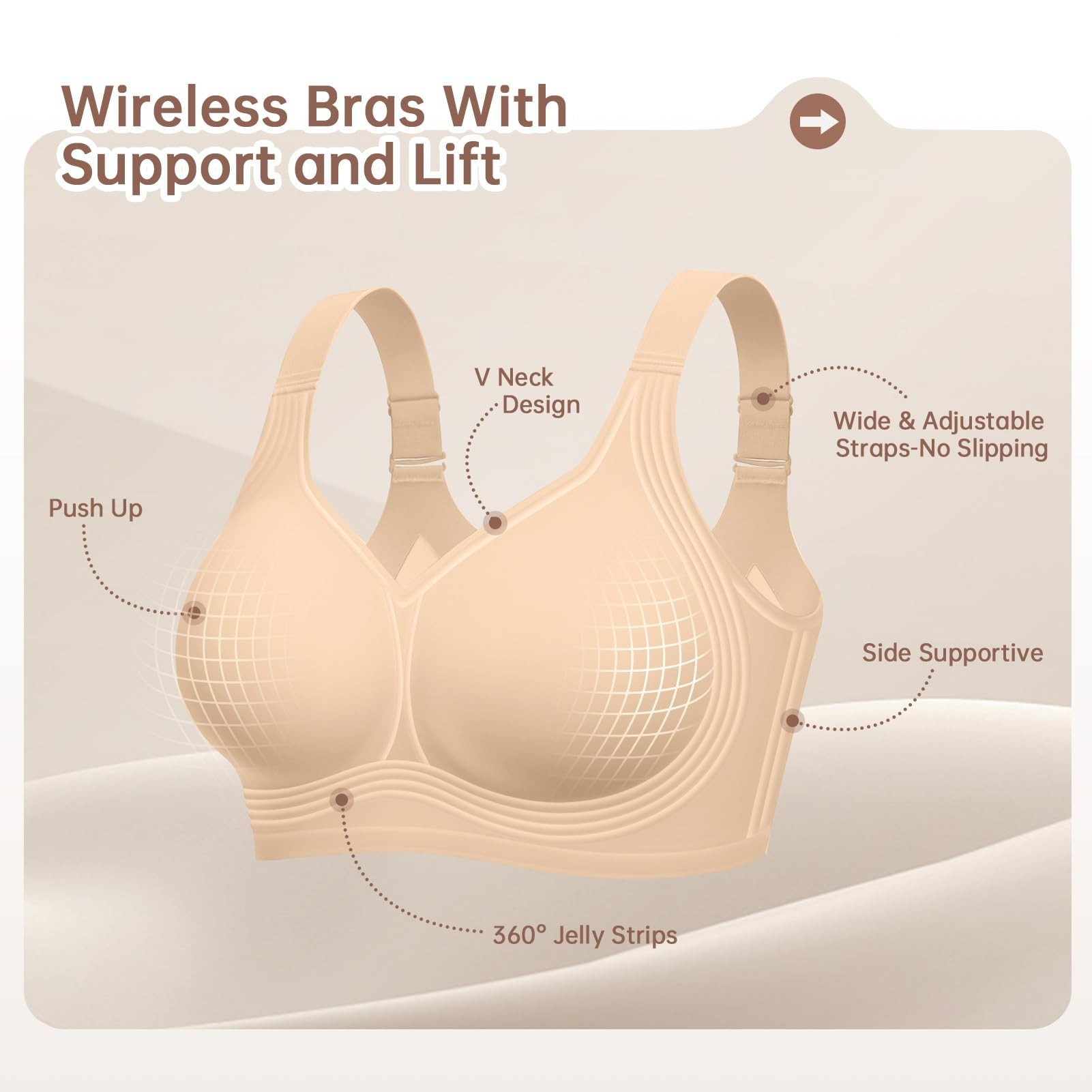 Biustonosz bez fiszbin dla kob – Plunge Bra Push Up recenzja i cena